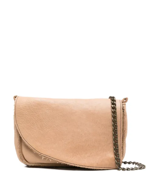 Mialuis frayed-edge chain-strap cross body bag Brown REGUENDA