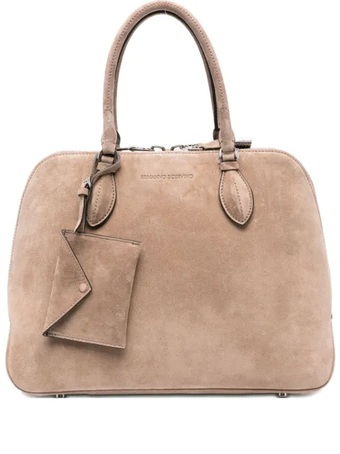 Ermanno Scervino zip-fastening suede tote bag Neutrals D473S405DIW