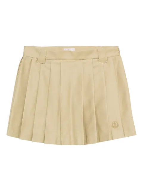 Moncler pleated logo mini skirt Neutrals K20932D00007598PK