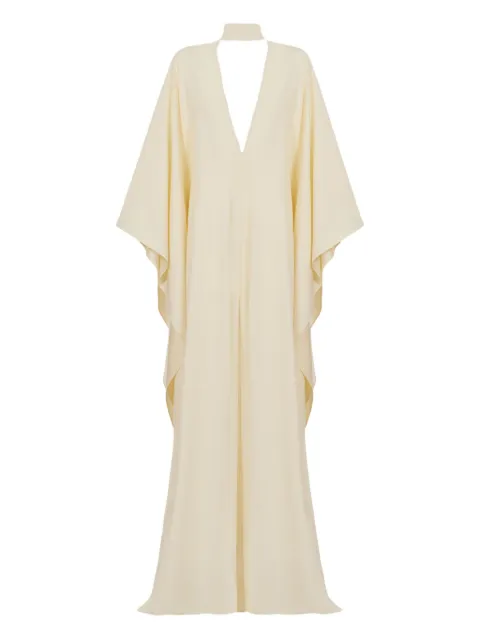 Taller Marmo Ooo V-neck wide-sleeve maxi dress Neutrals TMPF2596101