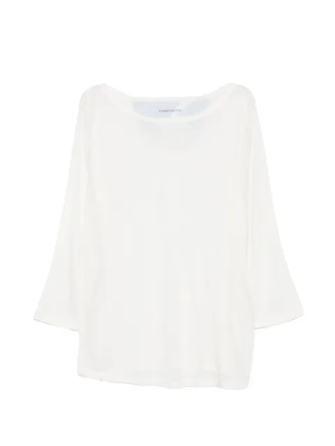 Purotatto boat-neck T-shirt Neutrals SS200181191