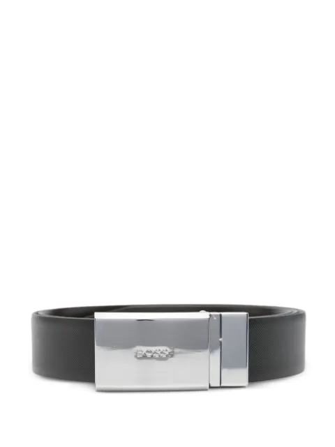 BOSS leather silver-buckle belt 50529718