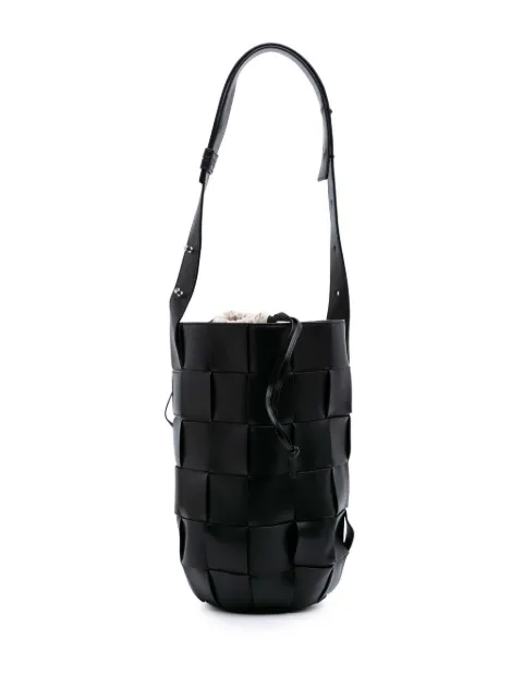 Bottega Veneta Pre-Owned 2012-2024 Nappa Intrecciato Casette Lantern bucket bag Black 88VXYMB7S3VA9900