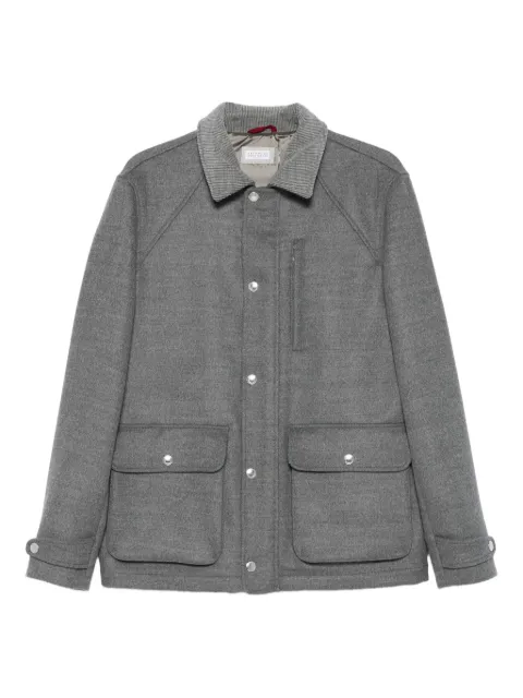 Brunello Cucinelli flap-pocket wool jacket Grey MY4966382CL717
