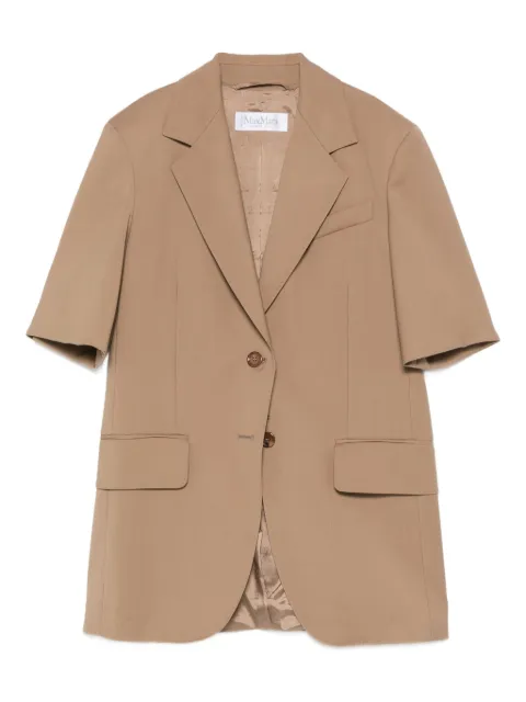 Max Mara OTTUSO short-sleeve notched-lapel blazer Brown 2521046091600