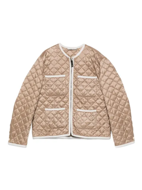 Max Mara CELESTE quilted pocket jacket Brown 2529486014600