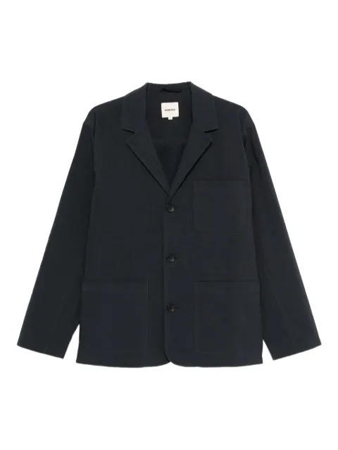 noyoco Nairo three-button patch-pocket jacket Blue NAIRO