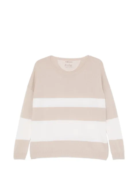 Purotatto horizontal-stripe sweater Brown 312419