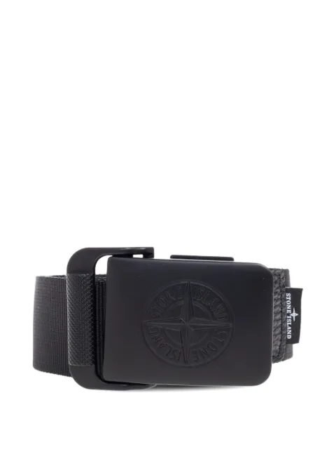 Stone Island compass-logo buckle belt Black L2S159300001S0073