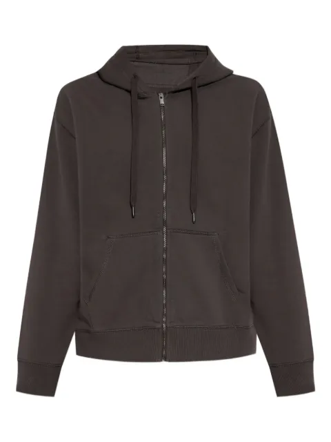 Zadig&Voltaire Sacha skull-print zip-up hoodie Brown JMSS01311