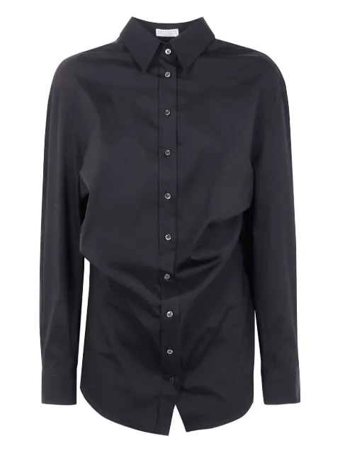 Brunello Cucinelli button-down draped shirt Black M0091ND806C101