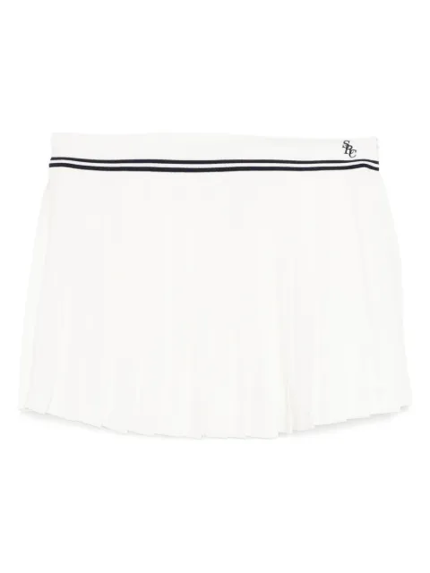 Sporty & Rich pleated panelled skirt White SK012602302WH01