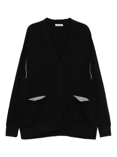 Undercover zipper-embellished cotton cardigan Black UP2E4803