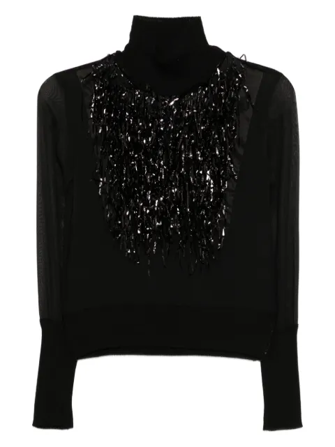 Undercover sparkle-tassel top Black UC2E1405