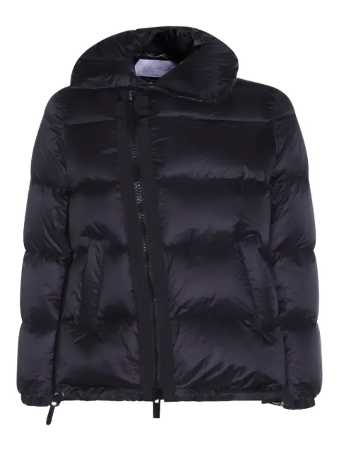 sacai asymmetric-zip quilted jacket Black SCW290001