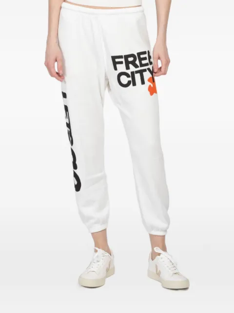 FreeCity graphic-print track pants Neutrals FCBSWP081