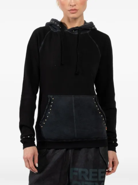 FreeCity studded hooded hoodie Black ACTPOH006