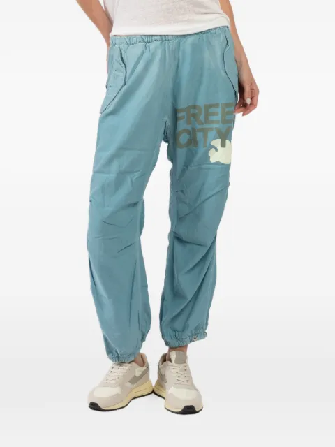 FreeCity Airjump graphic track pants Blue FCBPNT039