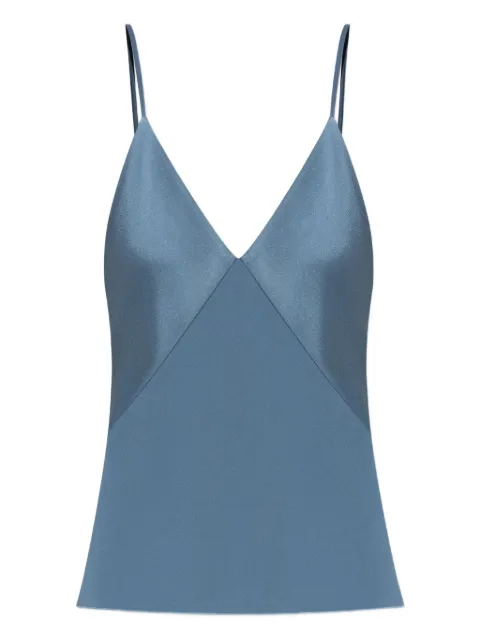 Forte Forte satin-panelled top Blue 14065