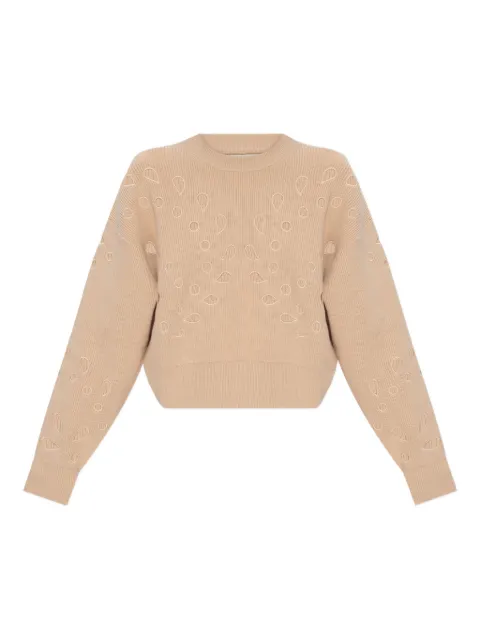 Ulla Johnson Vanessa cut-out ribbed sweater Neutrals PF250720
