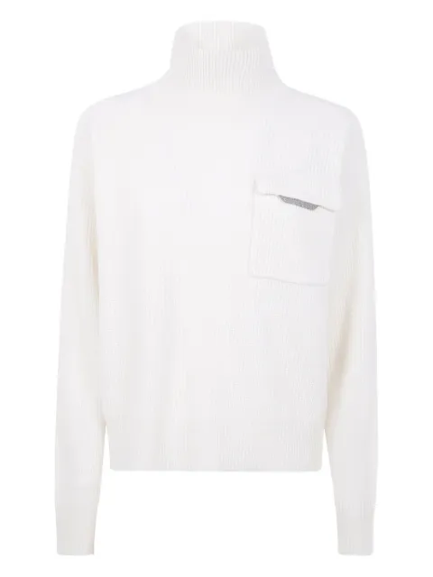 Brunello Cucinelli high-neck pocket sweatshirt White M12721704C2723