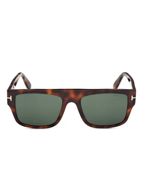 TOM FORD Eyewear tortoiseshell square-frame sunglasses Brown FT0907