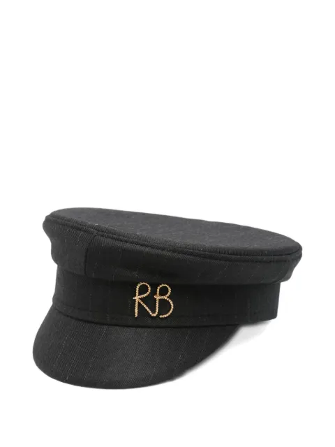 Ruslan Baginskiy stripe-pattern beret Black KPC033WPPLSMRB