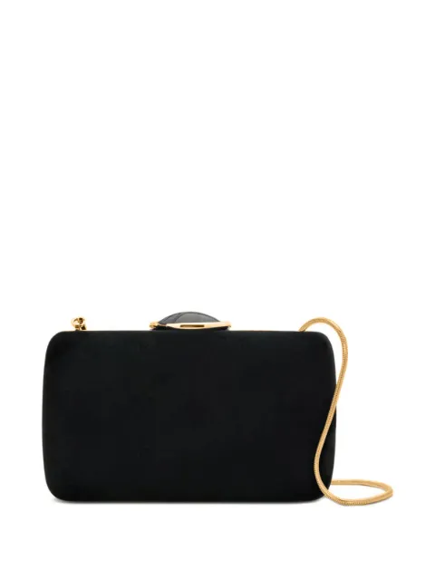 Oscar de la Renta O Minaudière velvet clutch bag Black 00NH169VELBLK