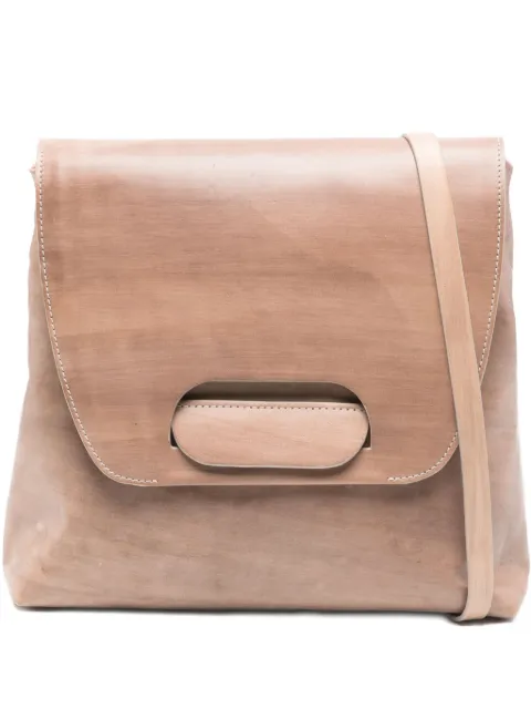 Cecchi De Rossi leather flap-detail shoulder bag Neutrals POPPINBAG