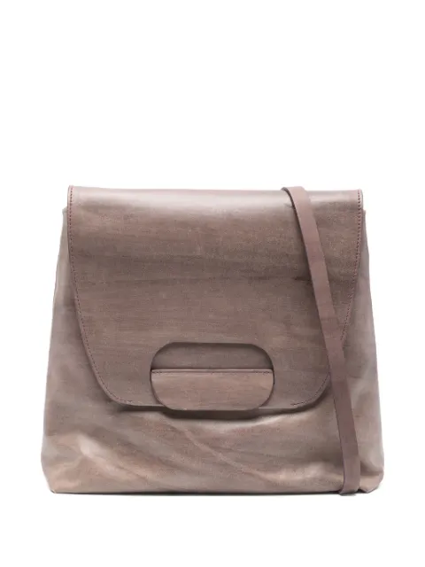 Cecchi De Rossi flap-detail leather shoulder bag Purple POPPINBAG