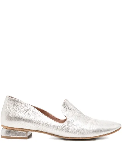 kudeta metallic-leather loafers Silver 124500