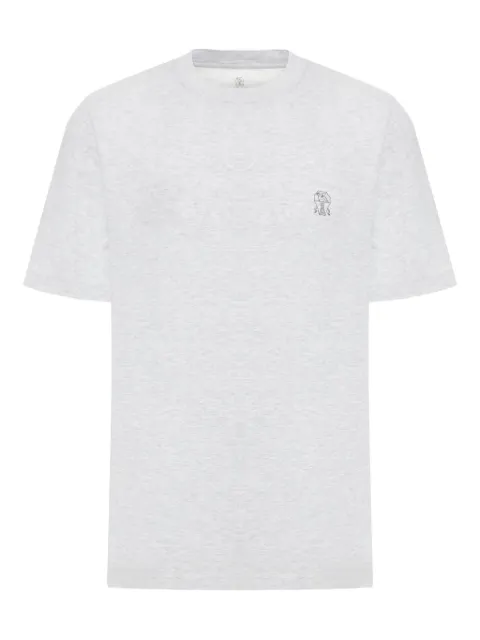 Brunello Cucinelli logo-print cotton T-shirt Neutrals M0B138440CGM11