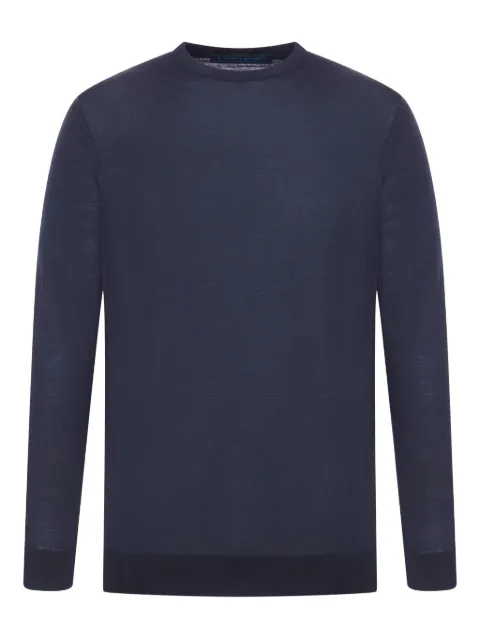 Kiton crew-neck wool sweater Blue UMK08633343