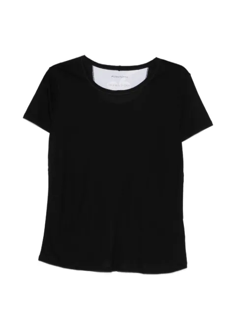 Purotatto crewneck T-shirt Black SS230181162