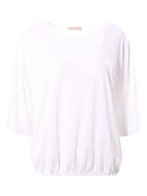 Purotatto gathered-hem T-shirt White SS230191308001BIANCO