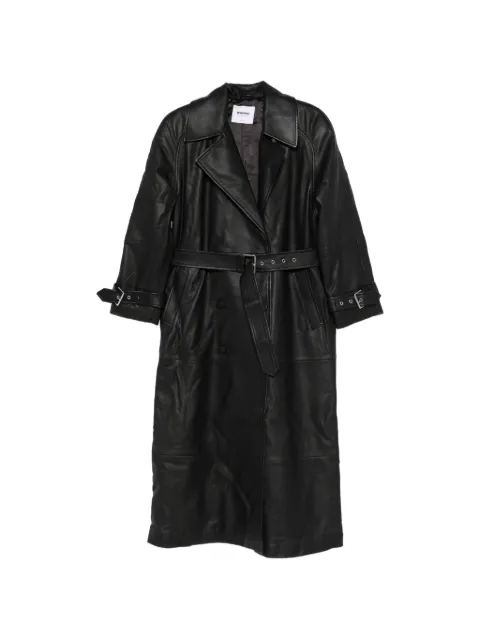 Sword belted double-breasted coat Black SA238612