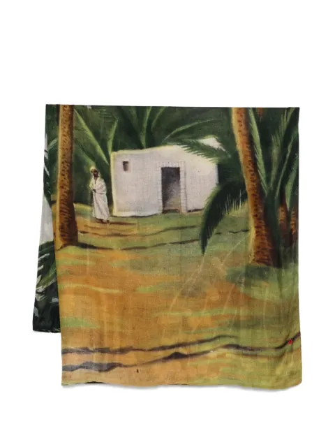 TALKING WALLS multi-coloured printed scarf Green TW1000DATES