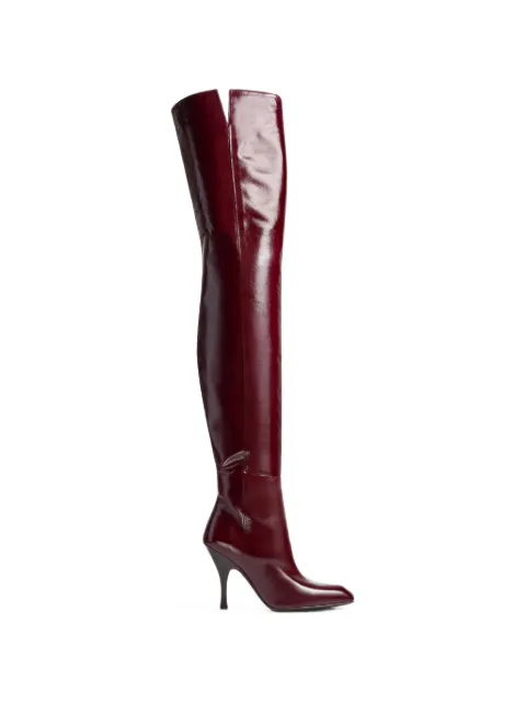 KHAITE Colt over-the-knee heel boots Red F1112943531