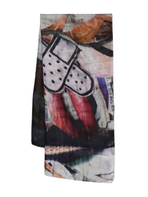 TALKING WALLS printed scarf Neutrals TW1000SILVERHAND