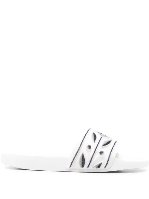 Casablanca embroidered slides White ASP26FW08402M