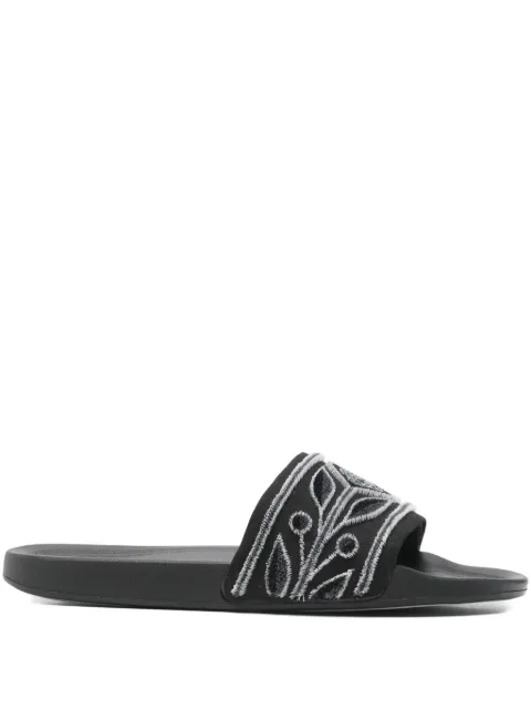 Casablanca embroidered slides Black ASP26FW08401M