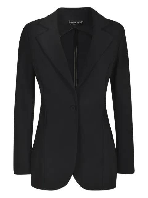 CHIARA BONI La Petite Robe single-button notched-lapel blazer Black GLUA37