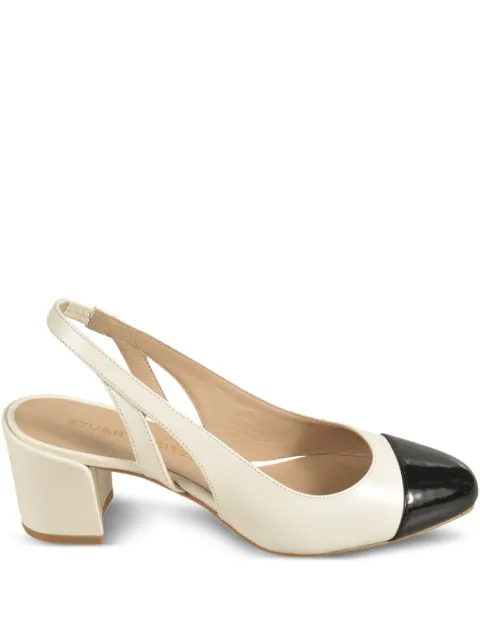 Stuart Weitzman slingback block-heel pumps Neutrals SF964CRBK