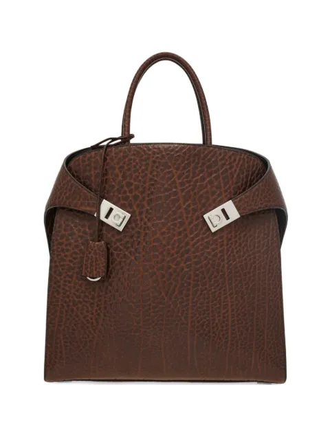 Ferragamo Hug Gancini-buckle tote bag Brown 787857