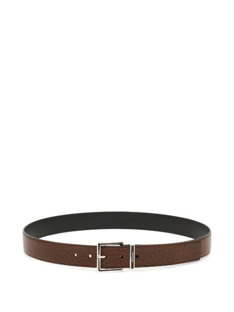 Ferragamo square-buckle leather belt Brown 787868