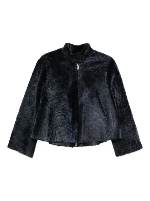 Manzoni 24 shearling zip-up jacket Blue 25M1516RS35N