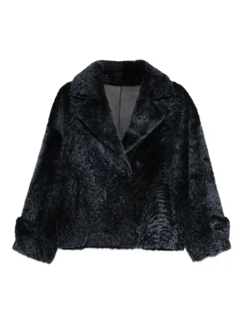 Manzoni 24 shearling button-closure jacket Blue 25M1295RS35N