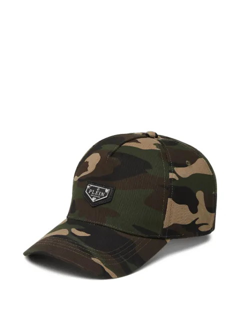 Philipp Plein camouflage-pattern baseball cap Brown UAEAUAC0682PTE003N
