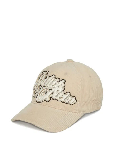 Philipp Plein corduroy logo cap Neutrals FAEAUAC0652PTE003N