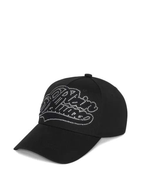 Philipp Plein rhinestone-embellished baseball cap Black AAEAUAC0669PTE003N